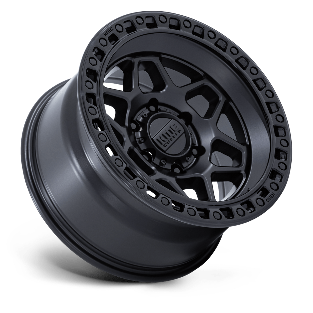 KMC KM553 TORX - MATTE BLACK W/ GLOSS BLACK LIP