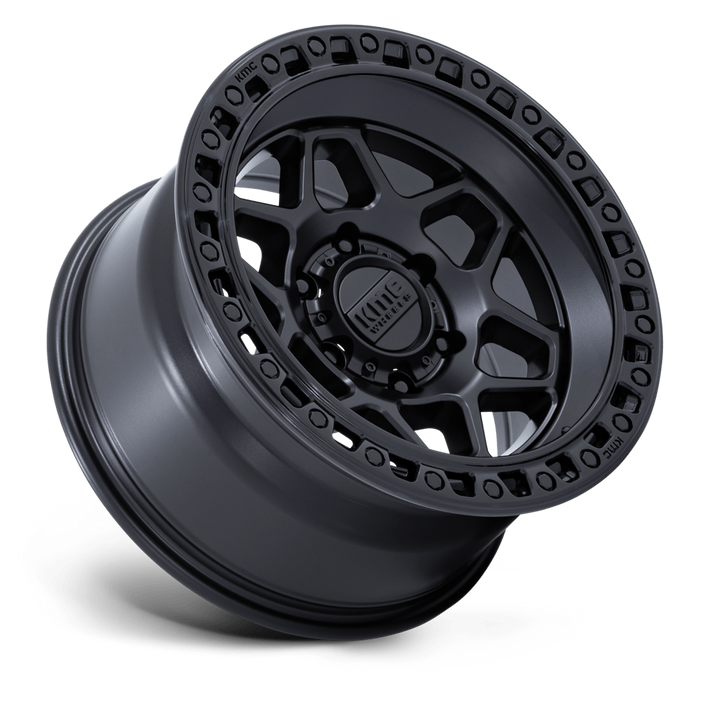 KMC KM553 TORX - MATTE BLACK W/ GLOSS BLACK LIP