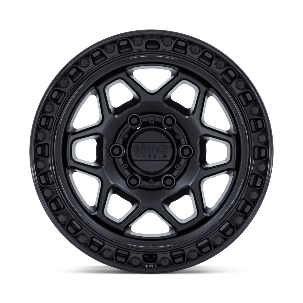 KMC KM553 TORX - MATTE BLACK W/ GLOSS BLACK LIP