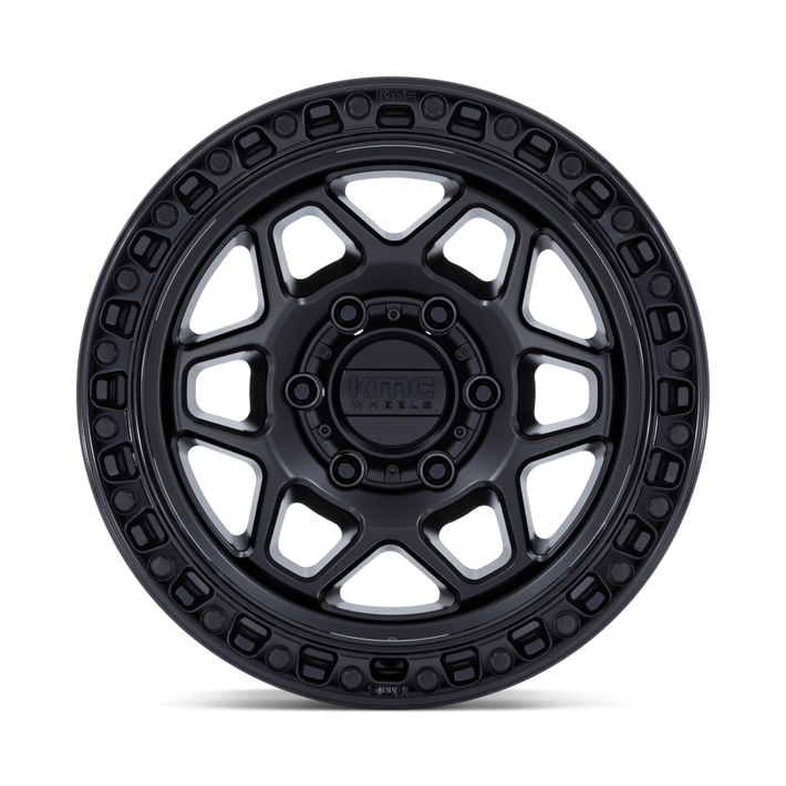 KMC KM553 TORX - MATTE BLACK W/ GLOSS BLACK LIP