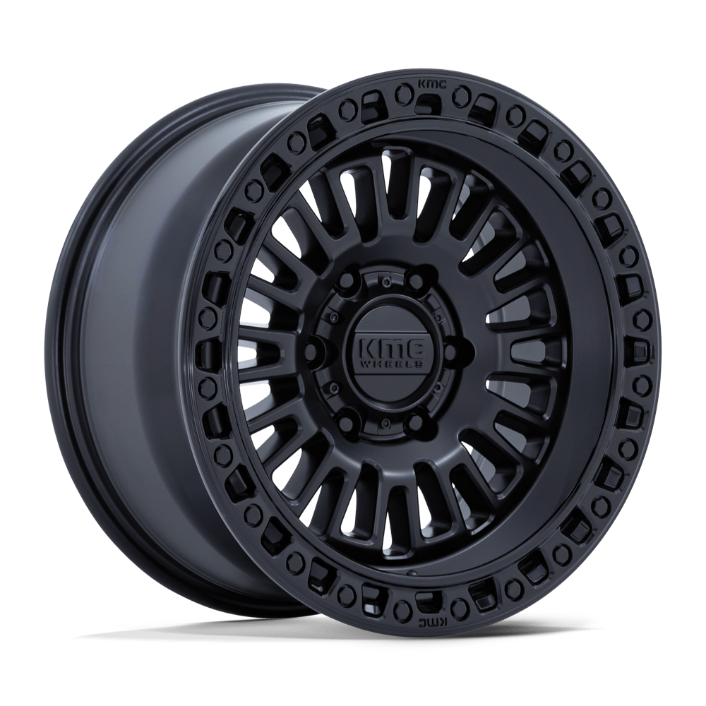 KMC KM554 AZTEC MATTE BLACK W/ GLOSS BLACK LIP