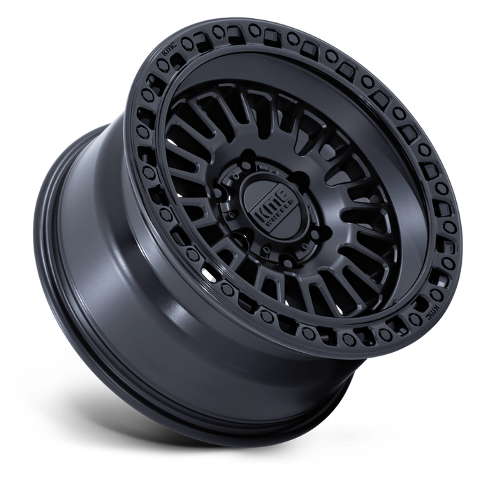 KMC KM554 AZTEC MATTE BLACK W/ GLOSS BLACK LIP