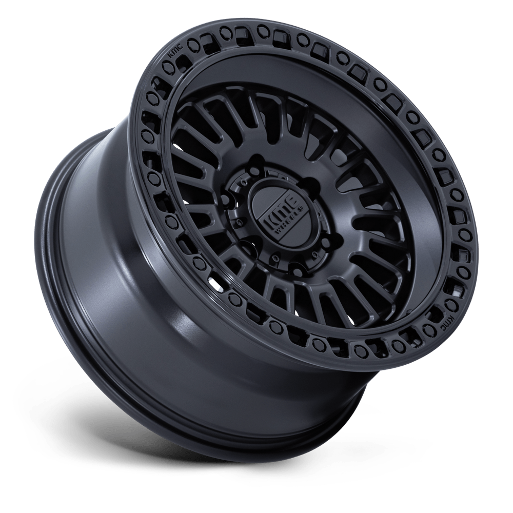 KMC KM554 AZTEC MATTE BLACK W/ GLOSS BLACK LIP