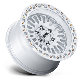 KMC KM554 AZTEC GLOSS SILVER W/ MACHINED FACE