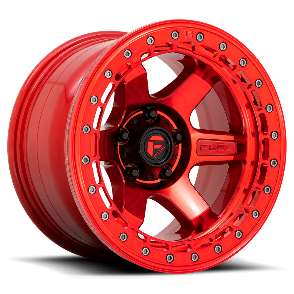 Fuel Block (Beadlock) D124 - Candy Red W/ Red Ring