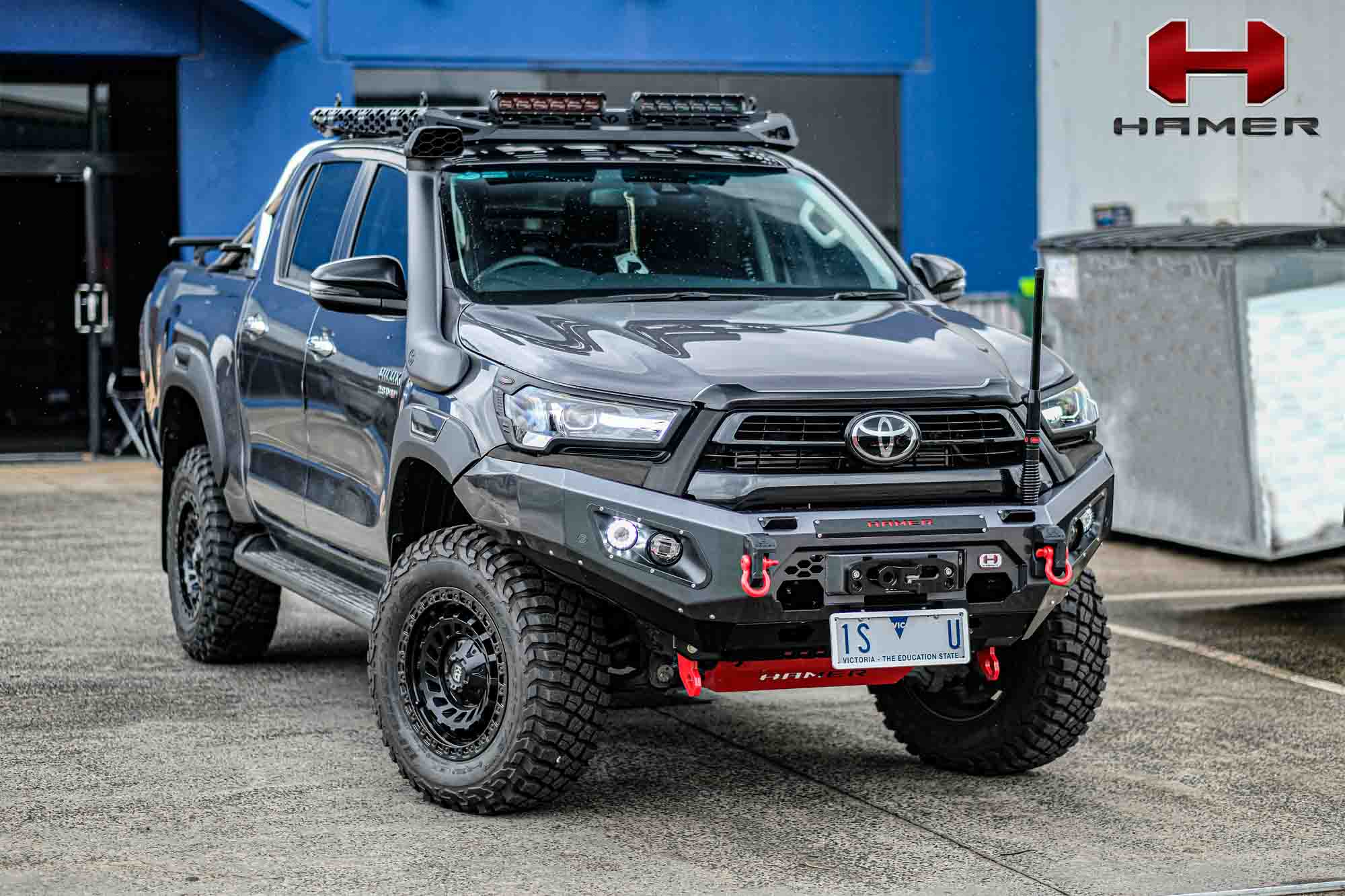 Hilux Rocco Shell HAMER KING SERIES BULL BAR - TOYOTA HILUX ROCCO 2021 ON – precision ...