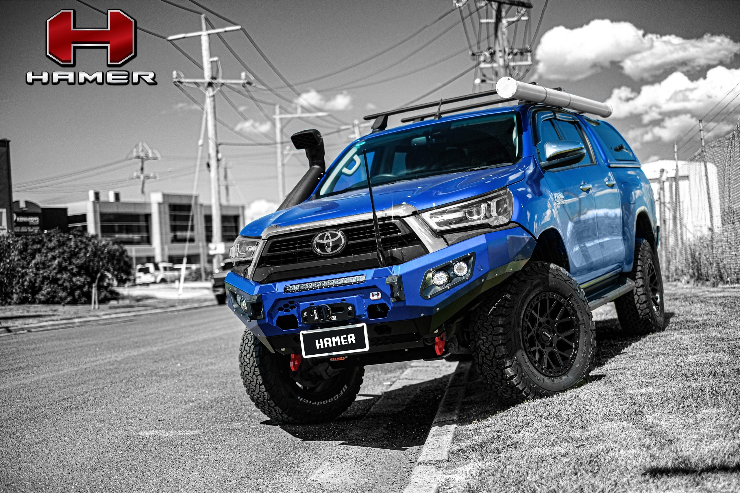 Hilux Roco Custom HAMER KING SERIES BULL BAR - TOYOTA HILUX ROCCO 2021 ON – precision ...