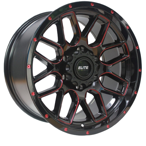 Elite Offroad Chaos Gloss Black / Candy Red