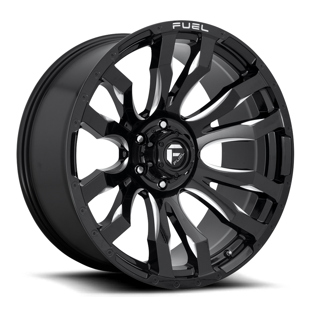 Fuel Blitz D673 Gloss Black Milled