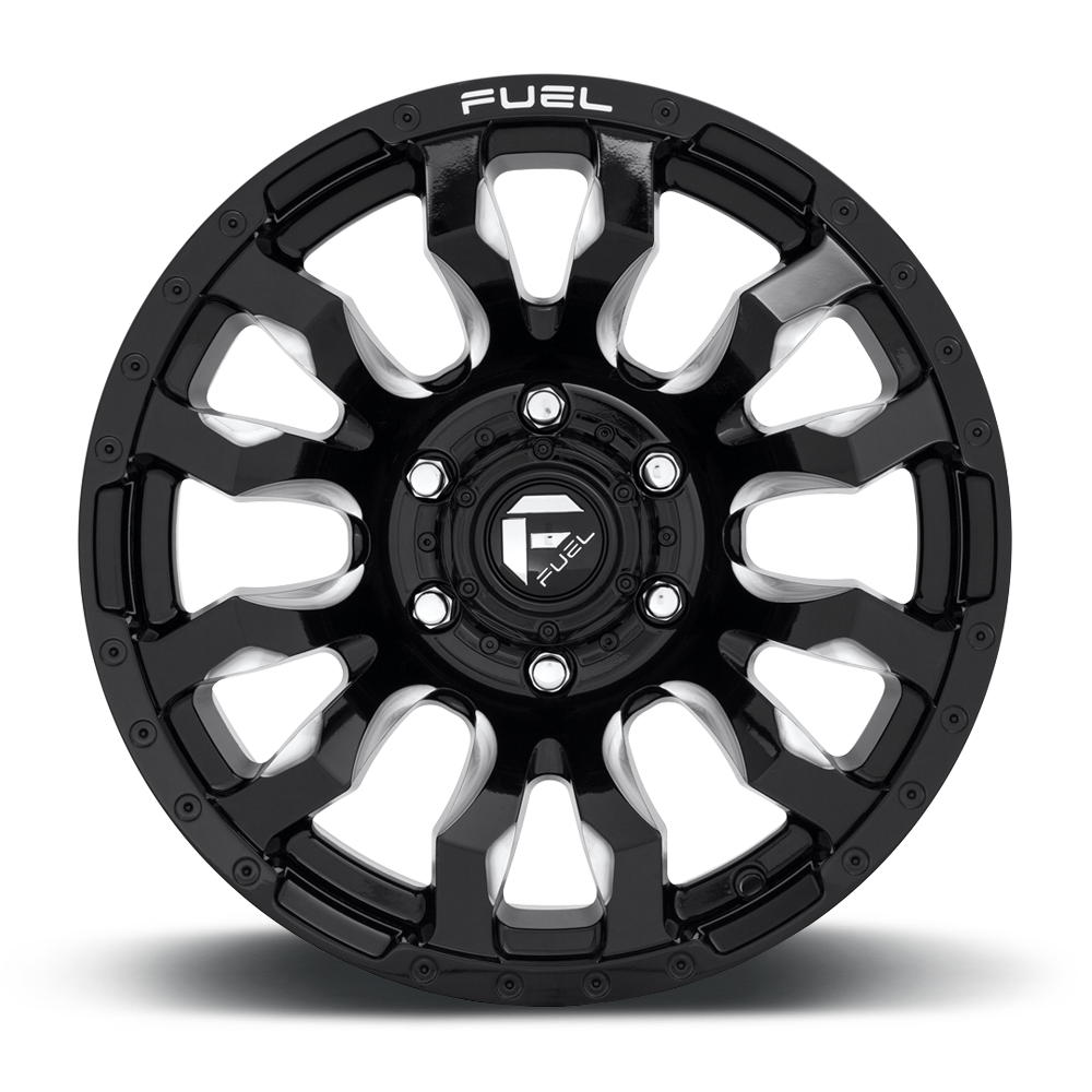 Fuel Blitz D673 Gloss Black Milled