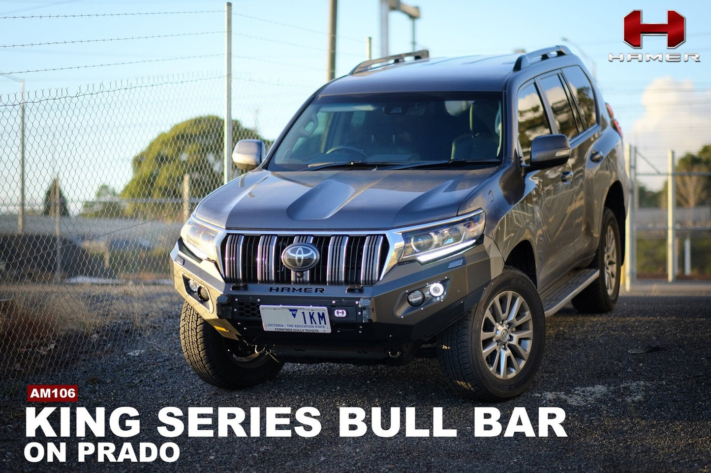 HAMER KING SERIES BULL BAR - TOYOTA LANDCRUISER PRADO 150 SERIES (2018-PRESENT)