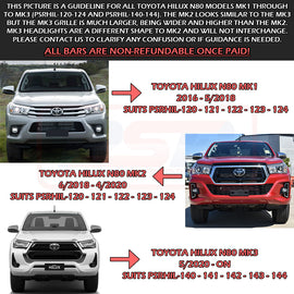 Toyota Hilux N80 MK3 5/2020-On Ambush Low Single Hoop Bullbar