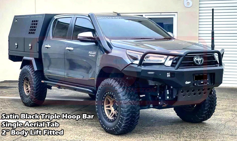 Toyota Hilux N80 MK3 5/2020-On Ambush Triple Hoop Bullbar