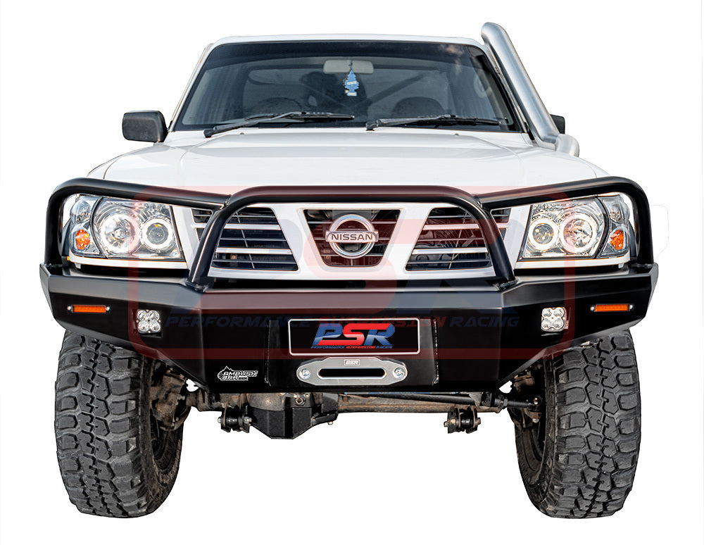 Nissan Patrol GU Series 1-2-3 Ambush Triple Hoop (Angry Eye) Bullbar