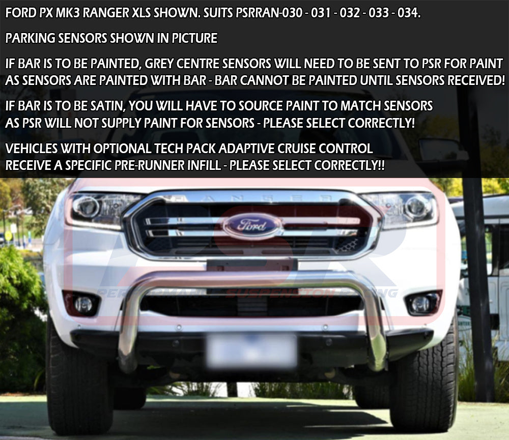 Ford Ranger PX MK3 8/2018-ON Ambush Low Single Hoop Bullbar