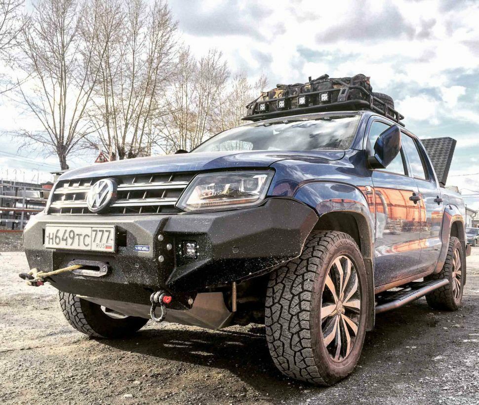 RIVAL 4X4 FRONT BULL BAR BUMPER VW AMAROK 4CYL & V6 2011+ ALLOY