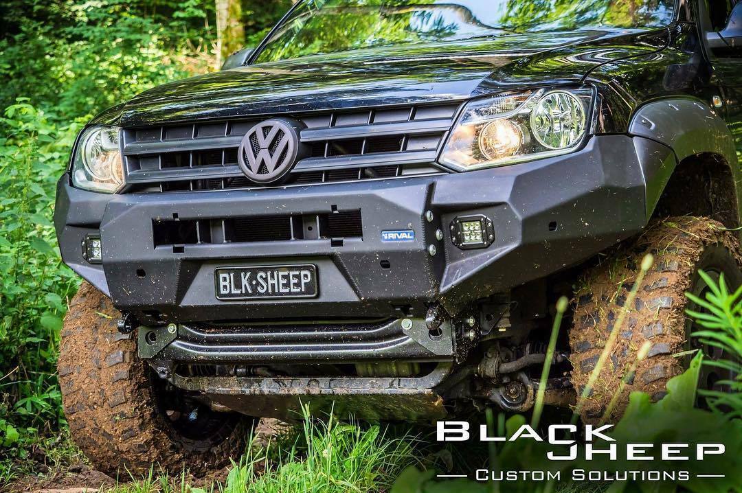 RIVAL 4X4 FRONT BULL BAR BUMPER VW AMAROK 4CYL & V6 2011+ ALLOY